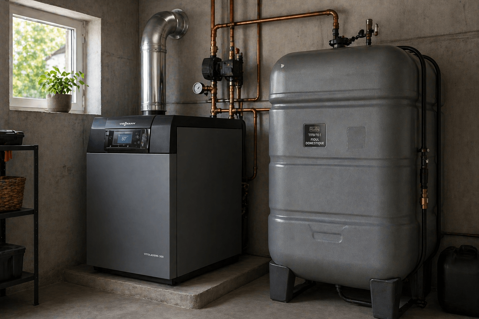 <center>Chaudière au fioul</center> <center>Chaudière au fioul</center>